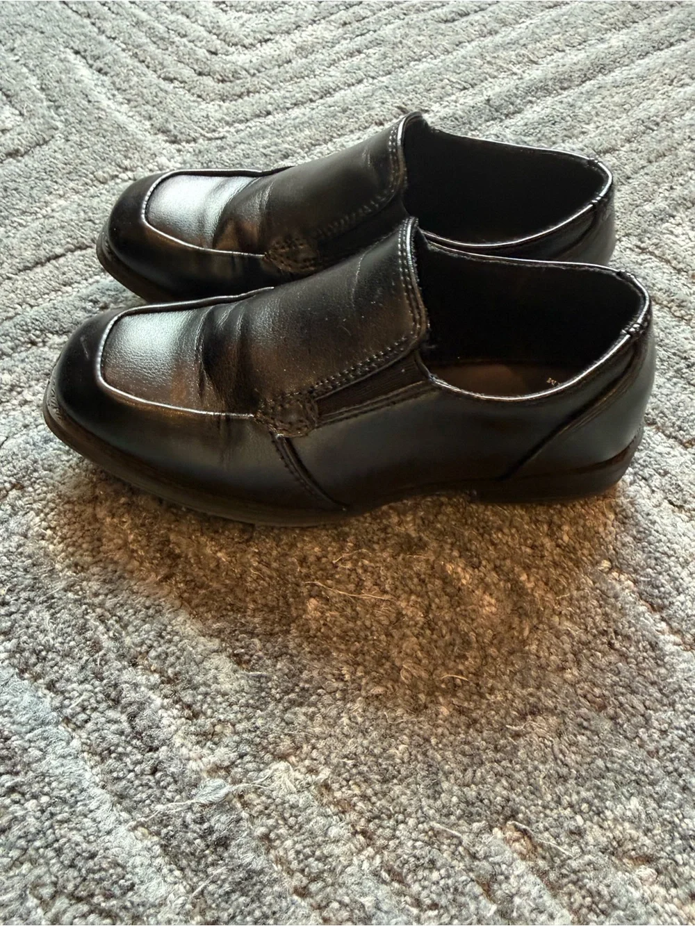 Sonoma Loafers Boys Size 1 Black Slip On Memory Foam Wedding Formal
